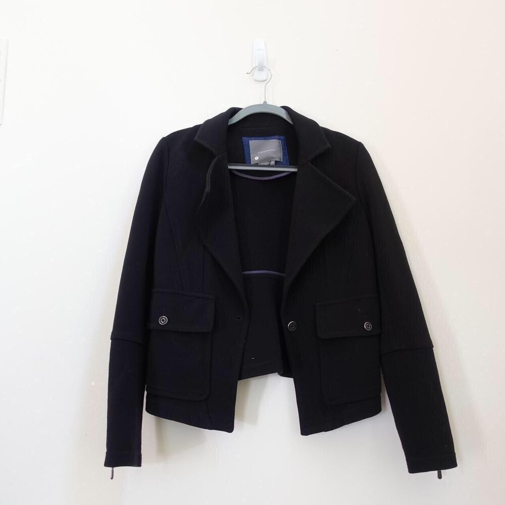 Moto black blazer jacket from Anthropologie